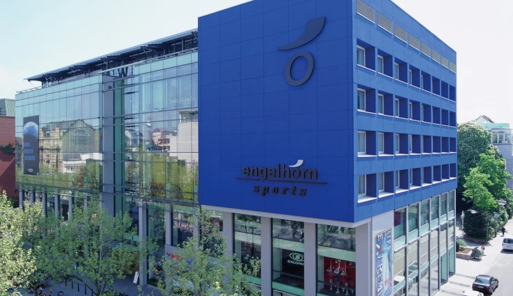 sports store - reconstruction and expansion - engelhorn sports Mannheim - outdoor - high angle