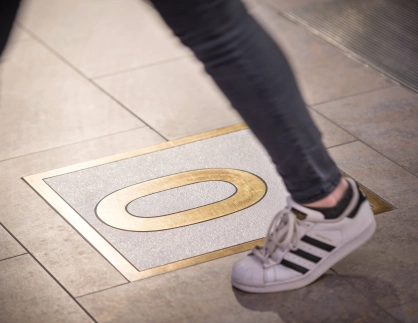 Orientation system, communication design, naming - Q 6 Q 7 Mannheim - wayfinding - ground elements