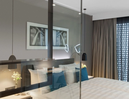 Neubau Radisson Blu Mannheim Hotel Fassade Innen