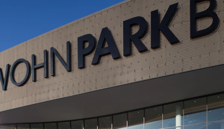 furniture store - DGNB certification regulations - Wohnpark Binzen - entrance - facade design
